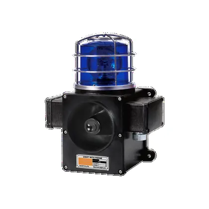 Qlight SCDWLR Signal Beacon and Electronic Sounder Combinations for Vessels and Heavy Industry Applications LED Revolving Signal Beacon & Electronic Sounder Combination Max.113dB