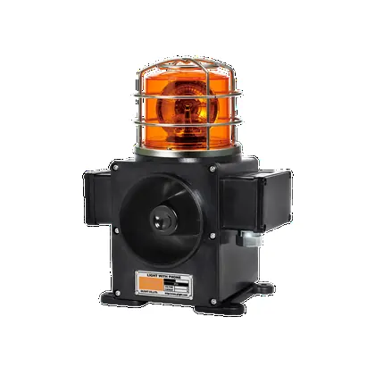 Qlight SCDFLR Signal Beacon and Electronic Sounder Combinations for Vessels and Heavy Industry Applications LED Revolving Signal Beacon & Electronic Sounder Combination Max.113dB