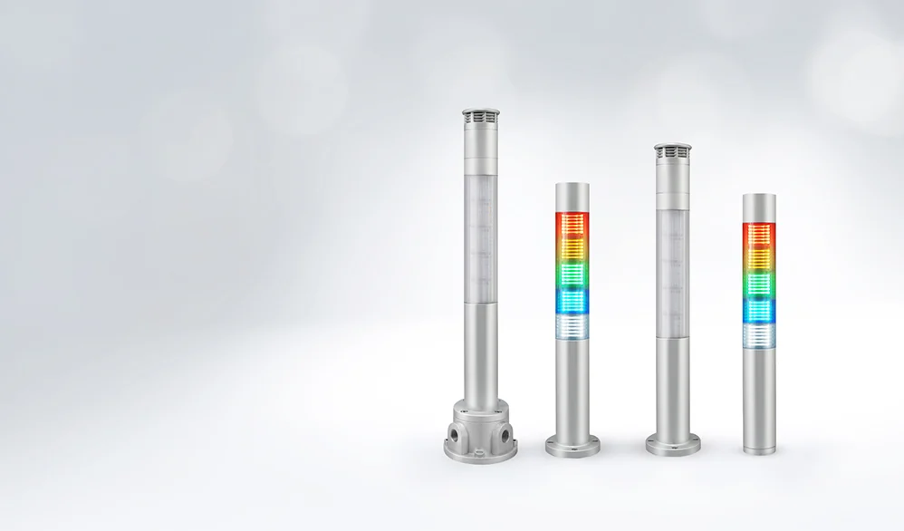 Đèn tháp tín hiệu LED Qlight nhiều tầng màu cho máy móc và dây chuyền công nghiệp
